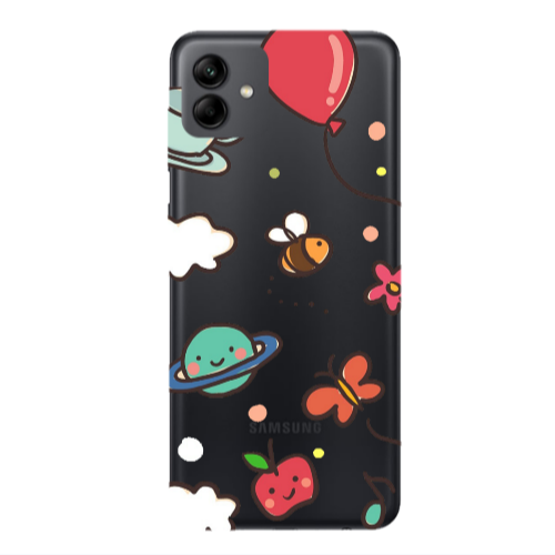 Samsung A04 cute little ones Transparent Silicone TPU Θήκη