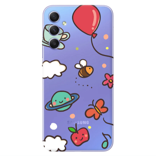 Samsung A34 cute little ones Transparent Silicone TPU Θήκη