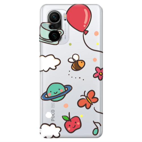 Xiaomi Poco F3 cute little ones Transparent Silicone TPU Θήκη