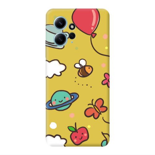 Xiaomi Redmi Note 12 4G cute little ones Yellow Colored Silicone TPU Θήκη