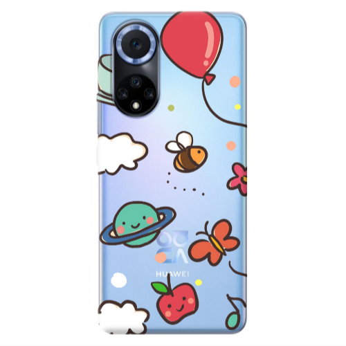 Huawei Nova 9 cute little ones Transparent Silicone TPU Θήκη