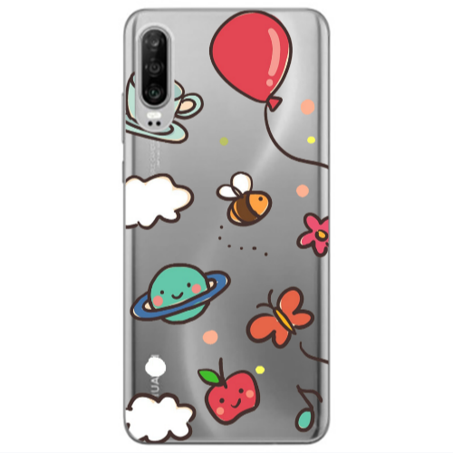Huawei P30 cute little ones Transparent Silicone TPU Θήκη