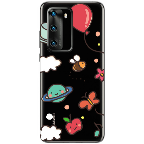 Huawei P40 cute little ones Transparent Silicone TPU Θήκη