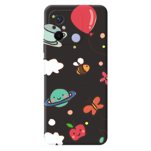 Xiaomi Redmi 12C cute little ones Black Colored Silicone TPU Θήκη