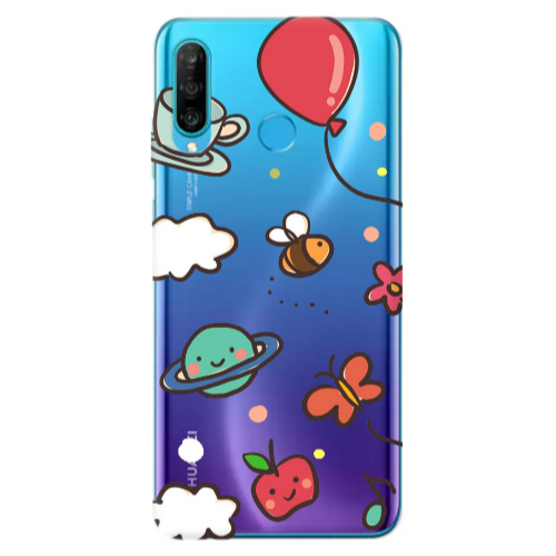 Huawei P30 Lite cute little ones Transparent Silicone TPU Θήκη