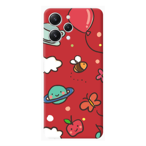 Xiaomi Redmi 12 cute little ones Red Colored Silicone TPU Θήκη