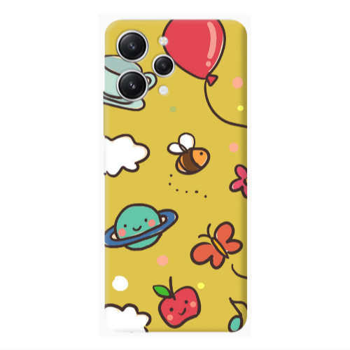 Xiaomi Redmi 12 cute little ones Yellow Colored Silicone TPU Θήκη