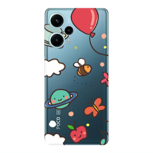 Xiaomi Poco F5 cute little ones Transparent Silicone TPU Θήκη