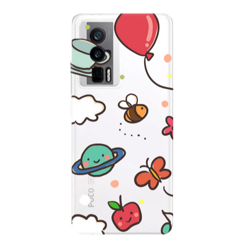 Xiaomi Poco F5 Pro cute little ones Transparent Silicone TPU Θήκη