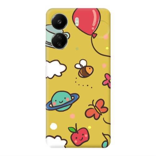 Xiaomi Redmi 13C cute little ones Yellow Colored Silicone TPU Θήκη
