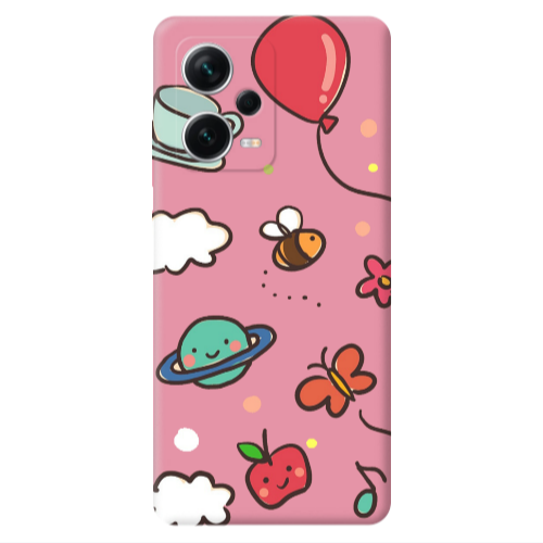 Xiaomi Poco X5 cute little ones Pink Colored Silicone TPU Θήκη