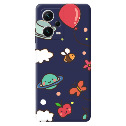 Xiaomi Poco X5 cute little ones Dark blue Colored Silicone TPU Θήκη