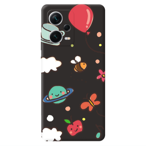 Xiaomi Poco X5 cute little ones Black Colored Silicone TPU Θήκη