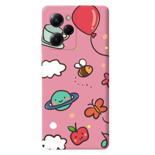 Xiaomi Poco X5 Pro cute little ones Pink Colored Silicone TPU Θήκη