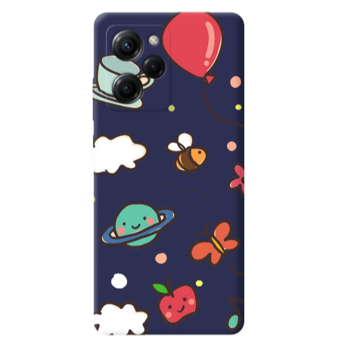 Xiaomi Poco X5 Pro cute little ones Dark blue Colored Silicone TPU Θήκη