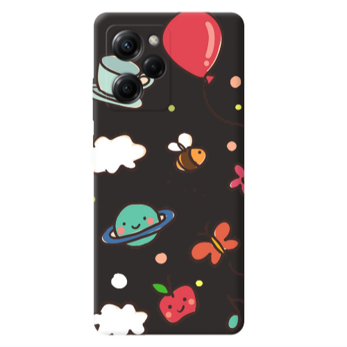 Xiaomi Poco X5 Pro cute little ones Black Colored Silicone TPU Θήκη