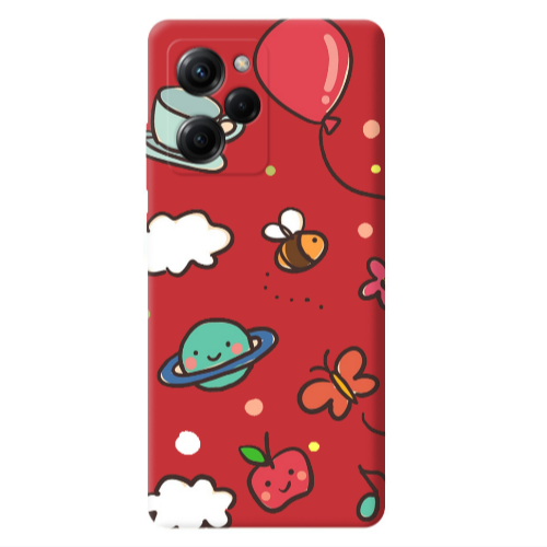 Xiaomi Poco X5 Pro cute little ones Red Colored Silicone TPU Θήκη
