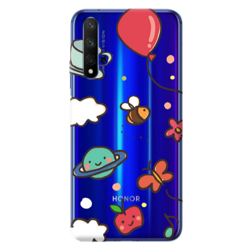 Huawei Nova 5 T cute little ones Transparent Silicone TPU Θήκη