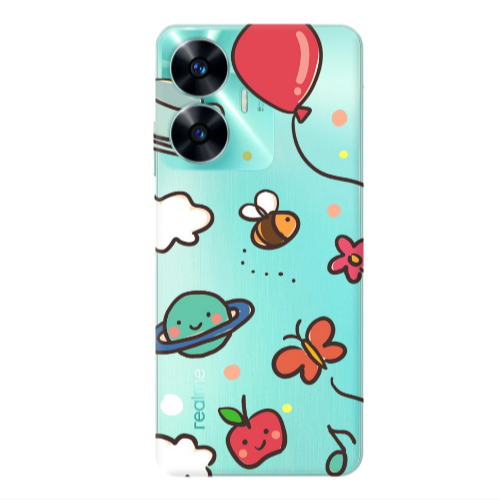 Realme C55 cute little ones Transparent Silicone TPU Θήκη
