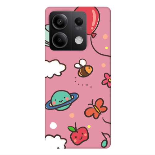 Xiaomi Redmi Note 13 5G cute little ones Pink Colored Silicone TPU Θήκη