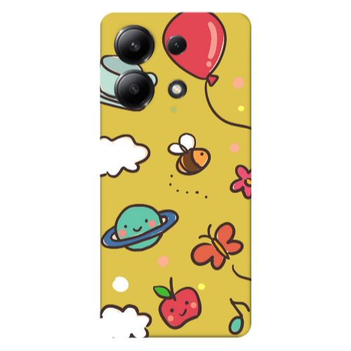 Xiaomi Redmi Note 13 4G cute little ones Yellow Colored Silicone TPU Θήκη