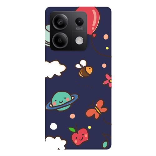 Xiaomi Redmi Note 13Pro 5G cute little ones Dark blue Colored Silicone TPU Θήκη