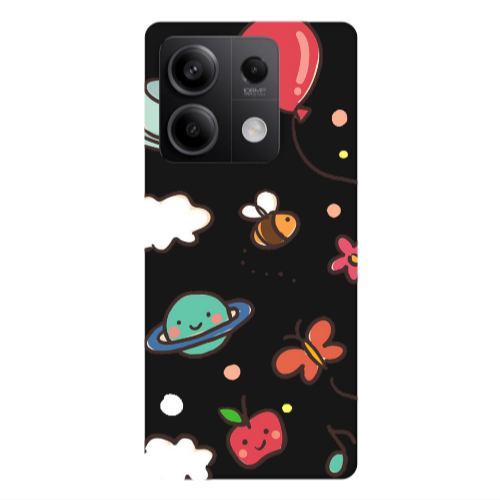 Xiaomi Redmi Note 13Pro 5G cute little ones Black Colored Silicone TPU Θήκη