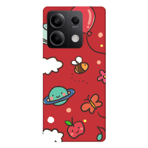 Xiaomi Redmi Note 13Pro 5G cute little ones Red Colored Silicone TPU Θήκη