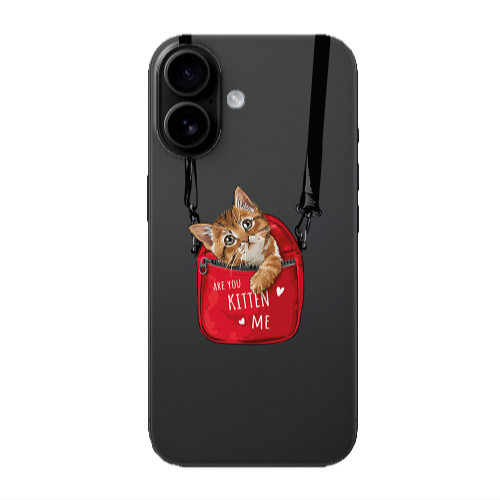 Apple Iphone 16 plus Kitten Me Transparent Silicone TPU Θήκη