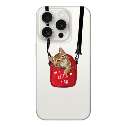 Apple Iphone 16 Pro Kitten Me Transparent Silicone TPU Θήκη