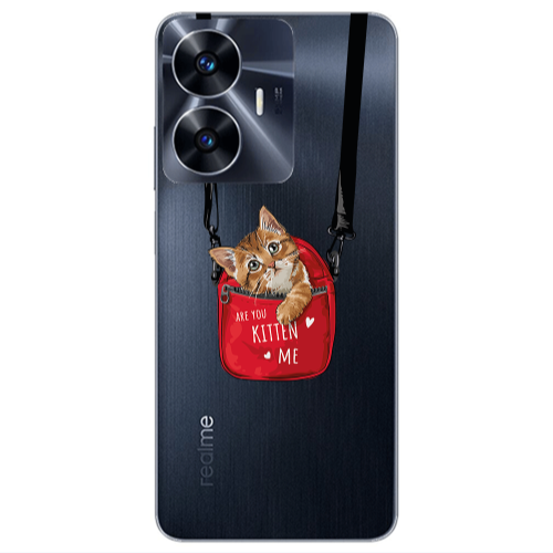 Realme Note 50 Kitten Me Transparent Silicone TPU Θήκη