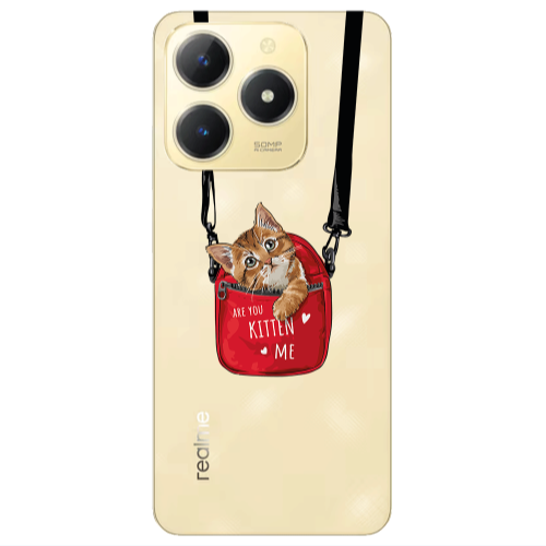 Realme C61 Kitten Me Transparent Silicone TPU Θήκη