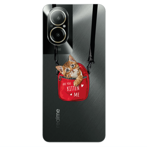 Realme C67 Kitten Me Transparent Silicone TPU Θήκη