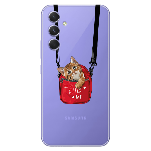 Samsung A56 Kitten Me Transparent Silicone TPU Θήκη