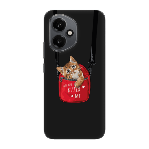 Honor Magic 400 Kitten Me Black Colored Silicone TPU Θήκη