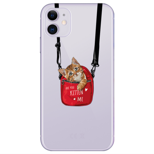 Apple iPhone 11  Kitten Me Transparent Silicone TPU Θήκη