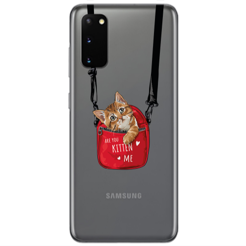 Samsung S20 Kitten Me Transparent Silicone TPU Θήκη