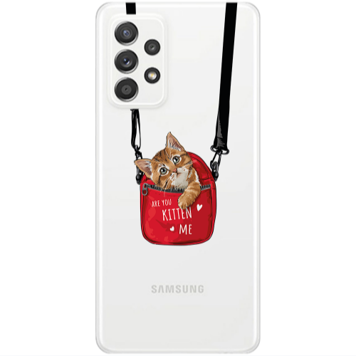 Samsung A33 Kitten Me Transparent Silicone TPU Θήκη