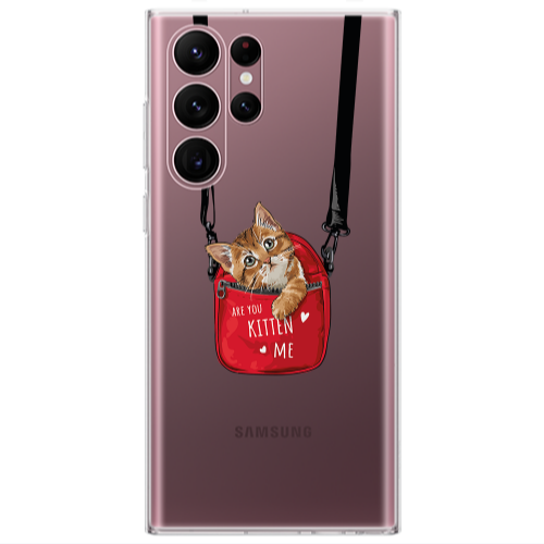 Samsung S22 Ultra Kitten Me Transparent Silicone TPU Θήκη
