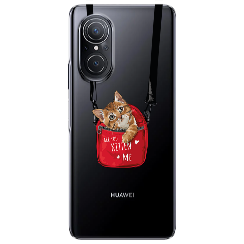 Huawei Nova 9 SE Kitten Me Transparent Silicone TPU Θήκη