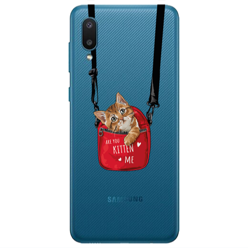 Samsung A02 Kitten Me Transparent Silicone TPU Θήκη