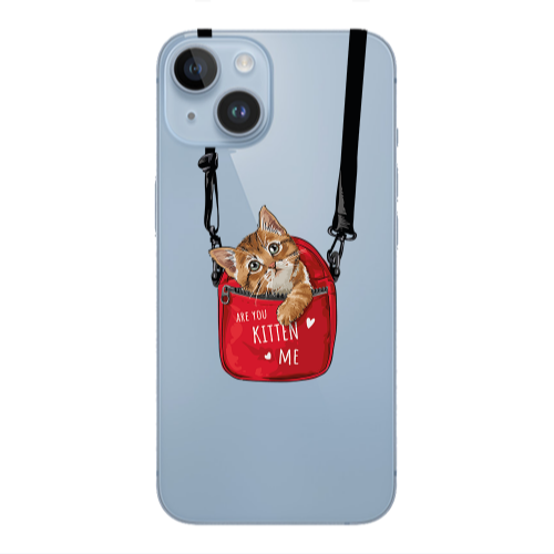 Apple iPhone 14 Plus Kitten Me Transparent Silicone TPU Θήκη