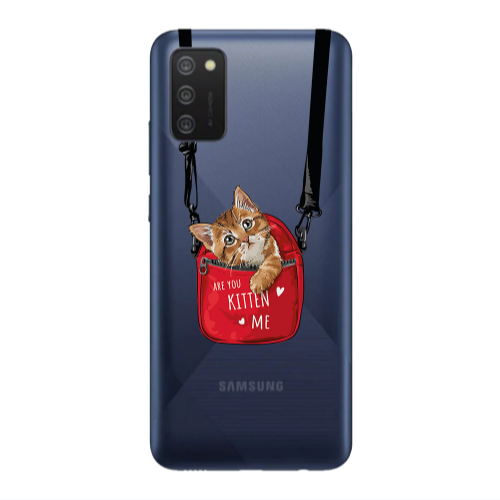 Samsung A03S Kitten Me Transparent Silicone TPU Θήκη