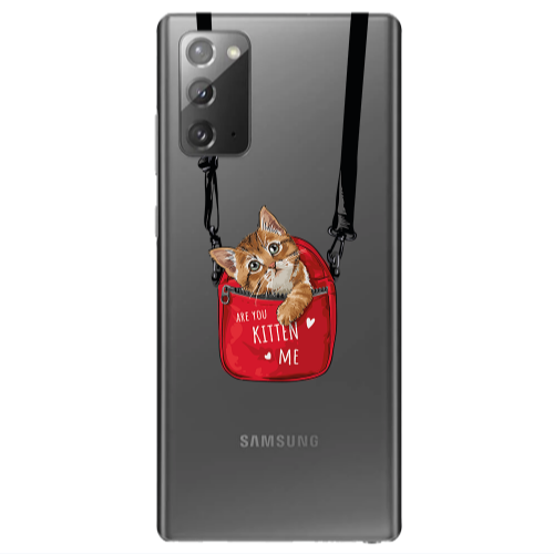 Samsung Note 20 Kitten Me Transparent Silicone TPU Θήκη