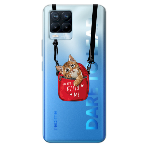 Realme 8 Pro Kitten Me Transparent Silicone TPU Θήκη