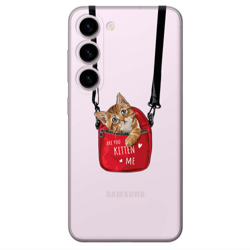 Samsung S23 Plus Kitten Me Transparent Silicone TPU Θήκη