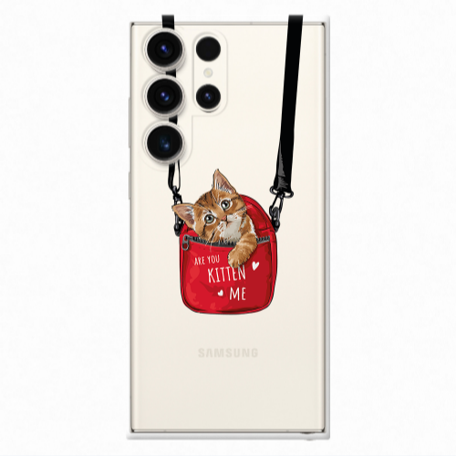 Samsung S23 Ultra Kitten Me Transparent Silicone TPU Θήκη