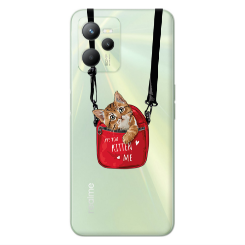 Realme C35 Kitten Me Transparent Silicone TPU Θήκη