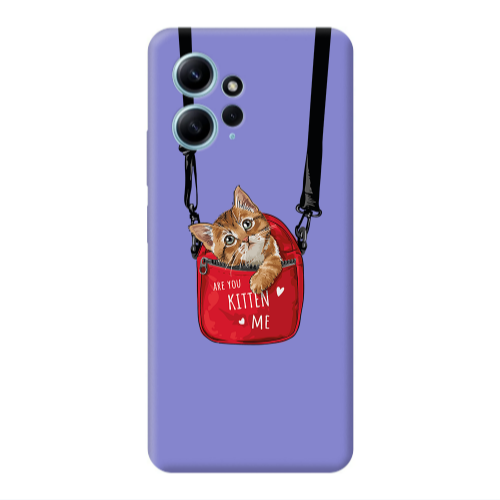 Xiaomi Redmi Note 12 4G Kitten Me Purple Colored Silicone TPU Θήκη