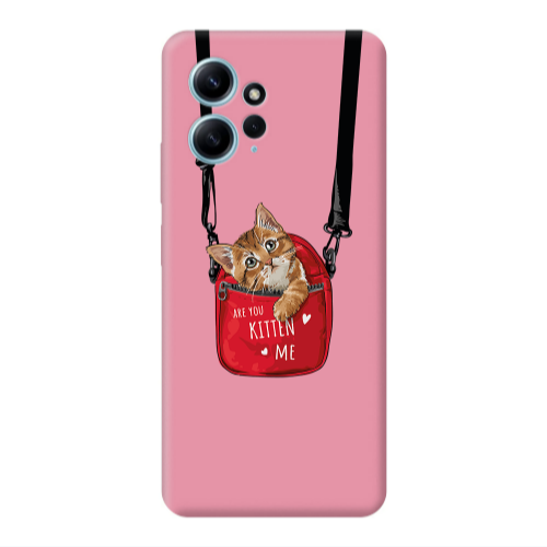 Xiaomi Redmi Note 12 4G Kitten Me Pink Colored Silicone TPU Θήκη